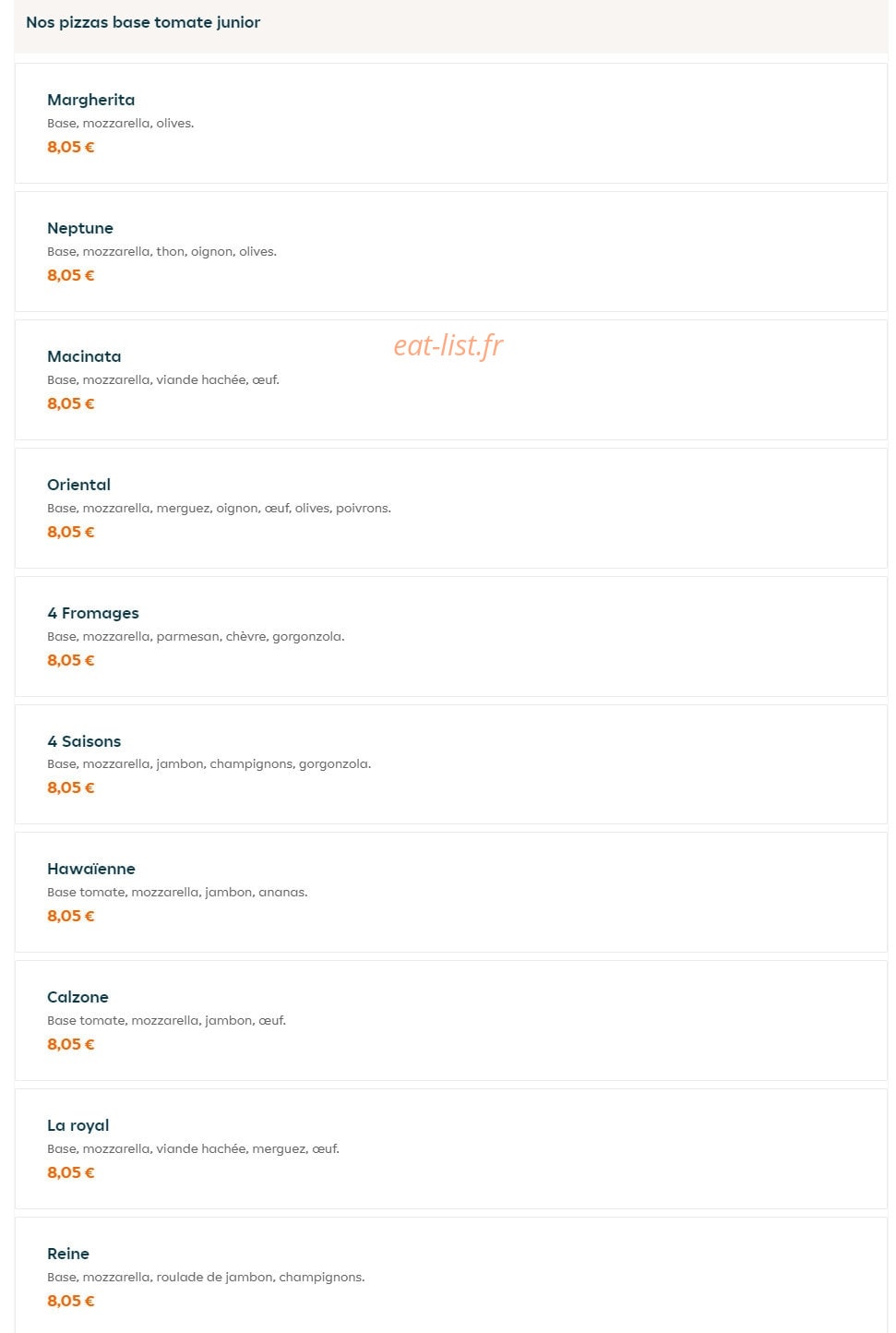 HK Food — carte page 1