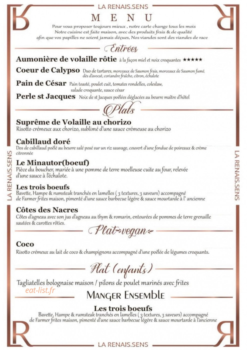 La Renais'Sens — carte page 1