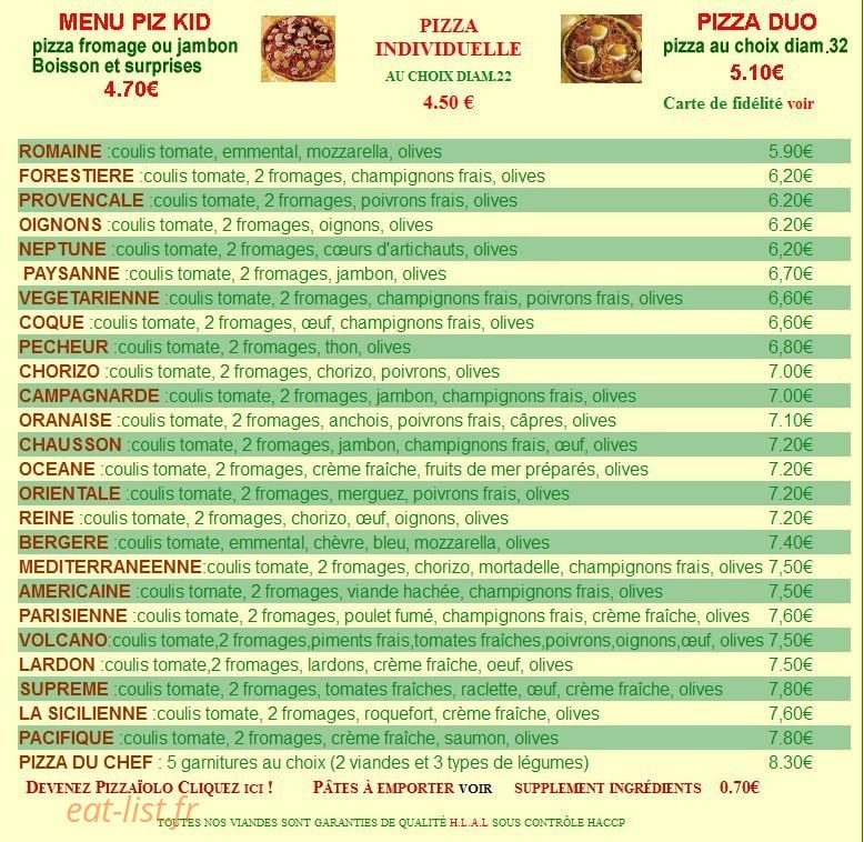 Piz'zapping — carte page 1