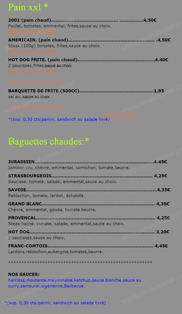 La Tourtière — carte page 6