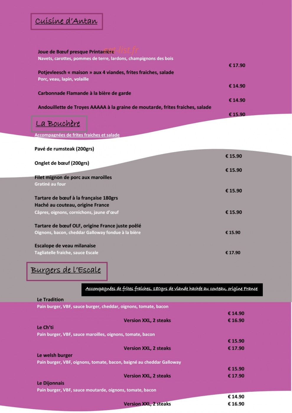l' Escale — carte page 2