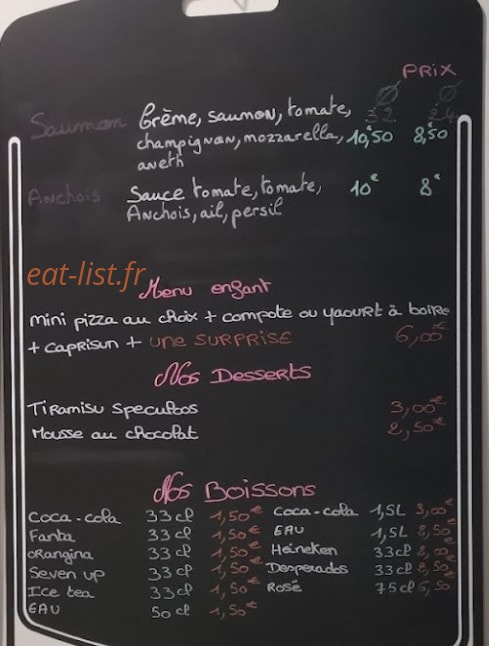 La Pate A Pizza — carte page 3