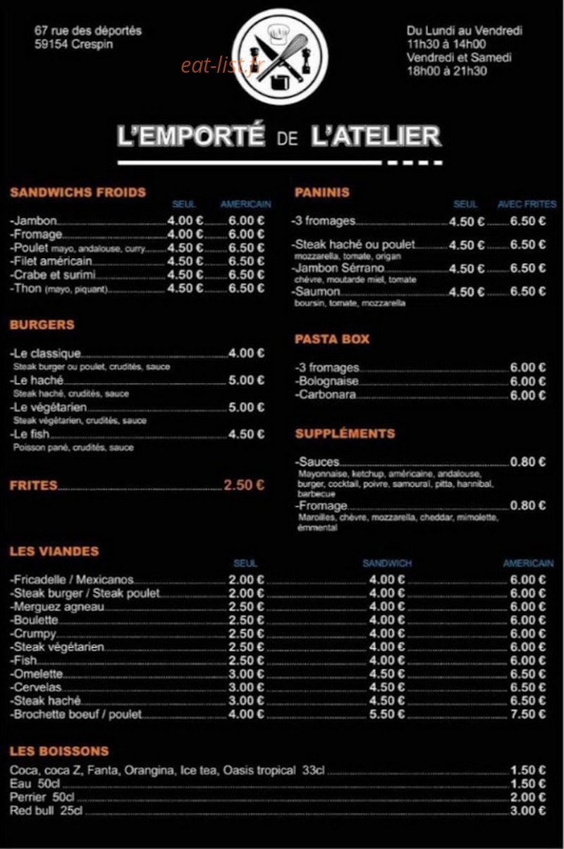 L’Atelier — carte page 7