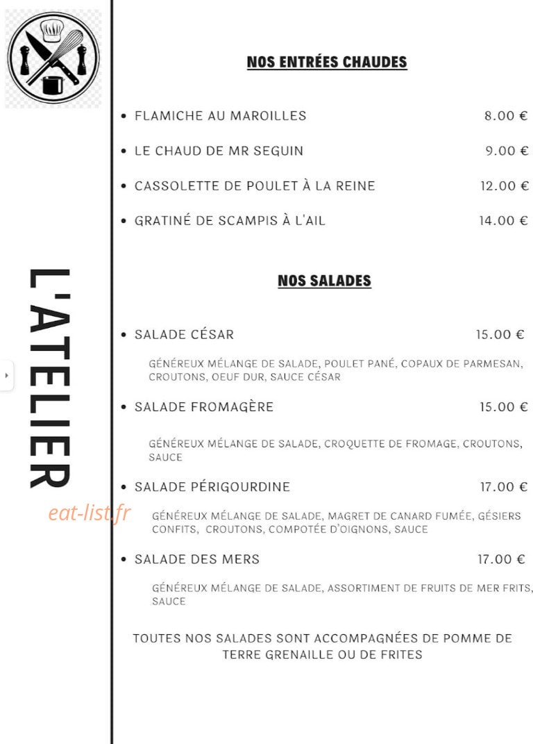 L’Atelier — carte page 1