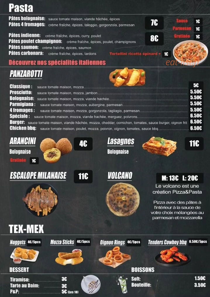 Pizza & Pasta — carte page 3