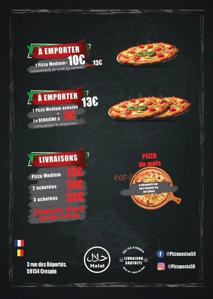 Pizza & Pasta — carte page 4