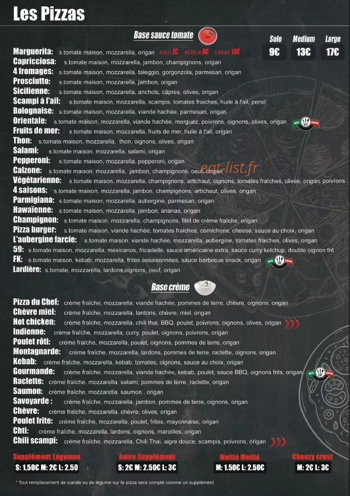 Pizza & Pasta — carte page 2