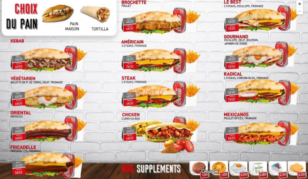 0'35 dwich — carte page 3
