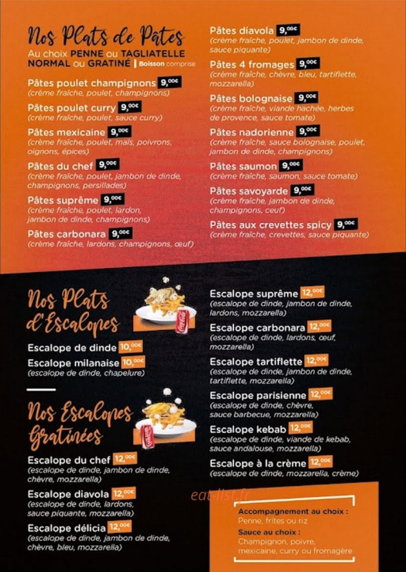 Allo pasta — carte page 2