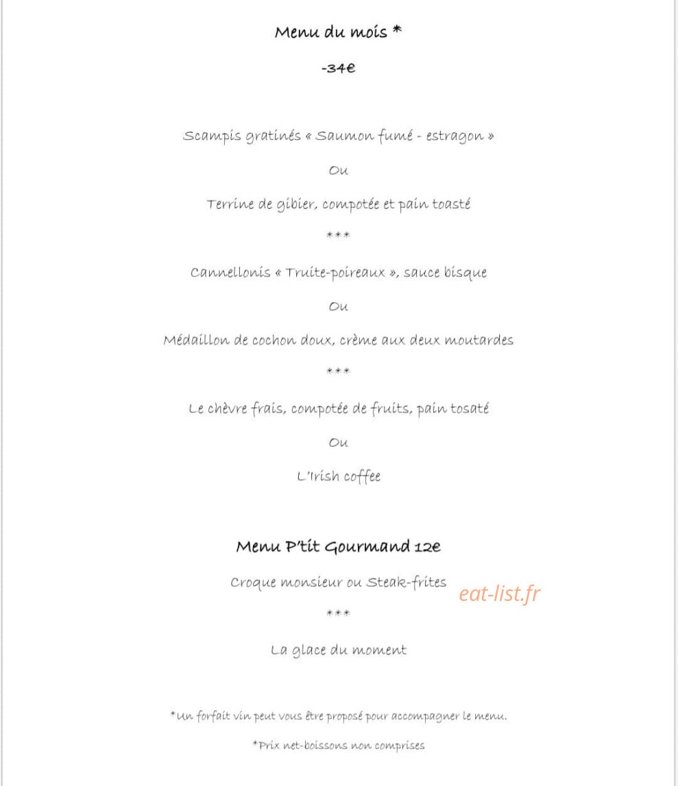 Le Point Gourmand — carte page 2