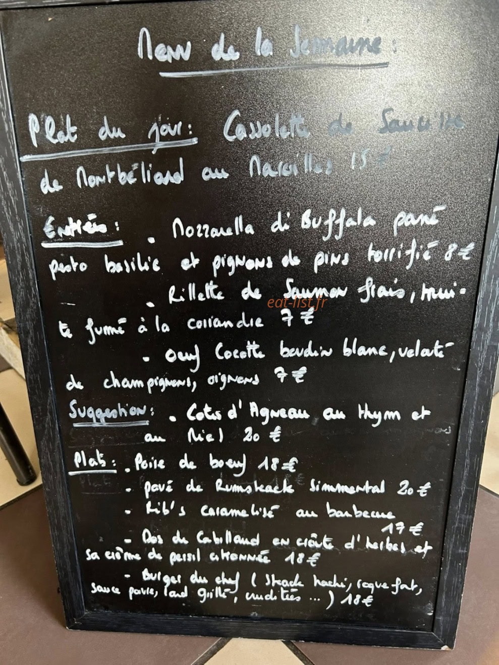 A la bon’heure — carte page 1