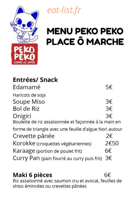 Peko peko — carte page 1