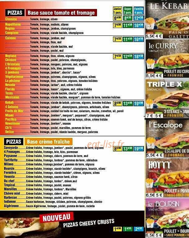 Délice Pizza — carte page 2