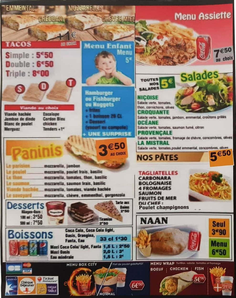 Délice Pizza — carte page 4