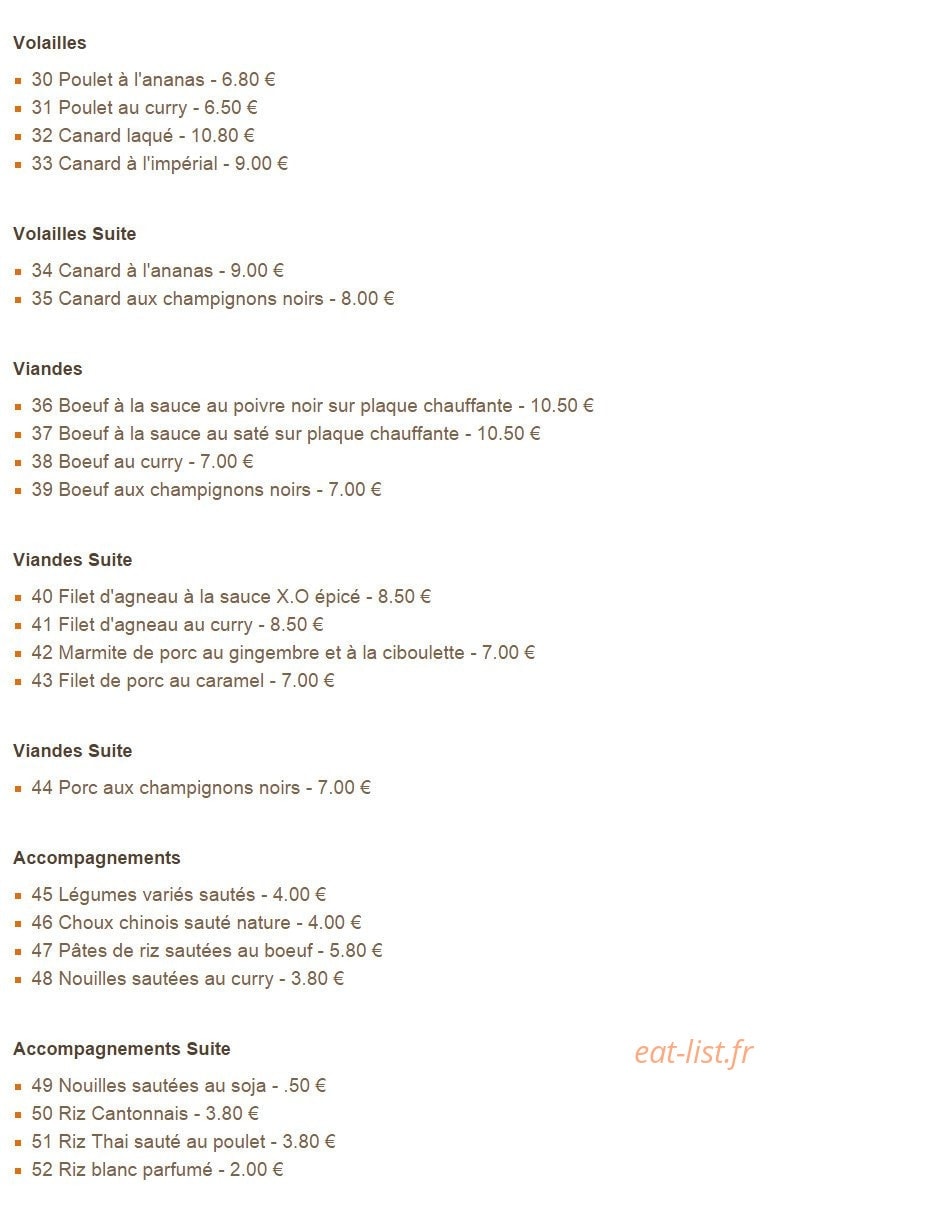 Gourmet d'asie — carte page 3