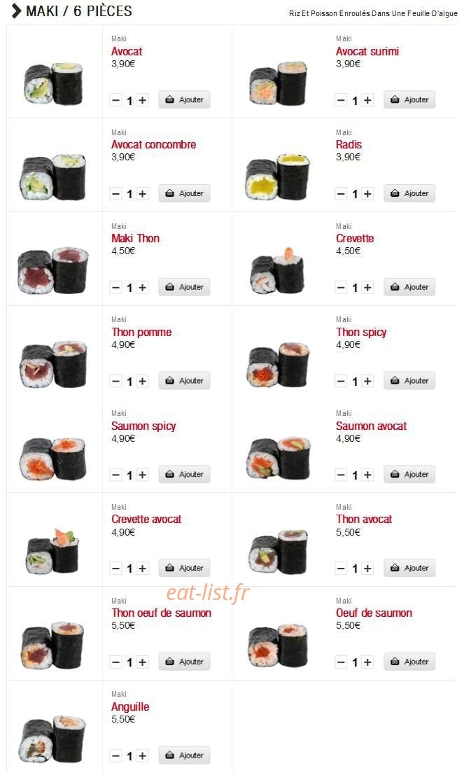 Sushi Boutik — carte page 7