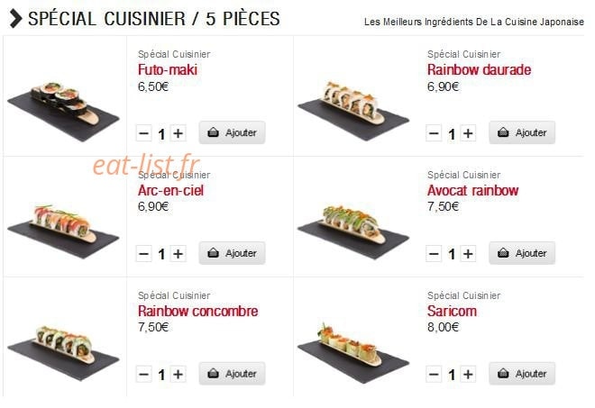 Sushi Boutik — carte page 6