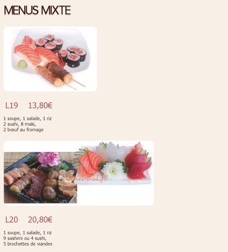 Sushi time — carte page 5