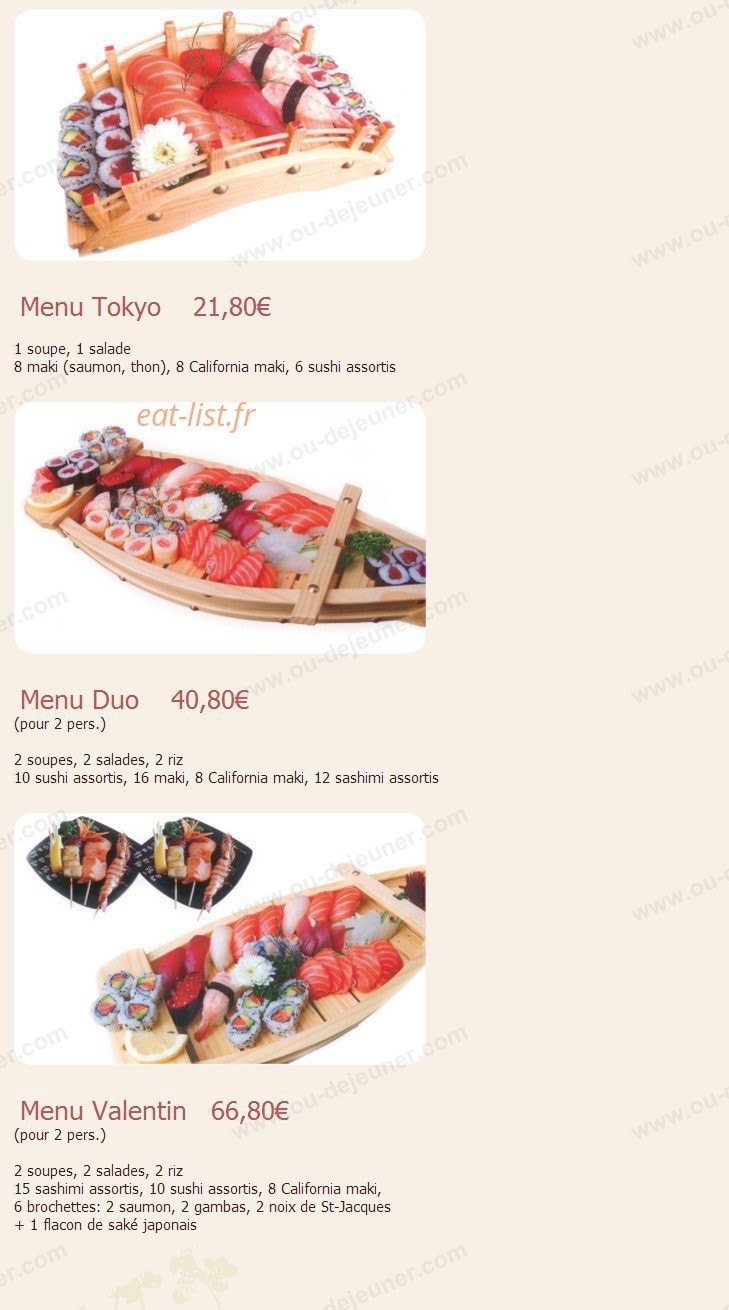 Sushi time — carte page 7