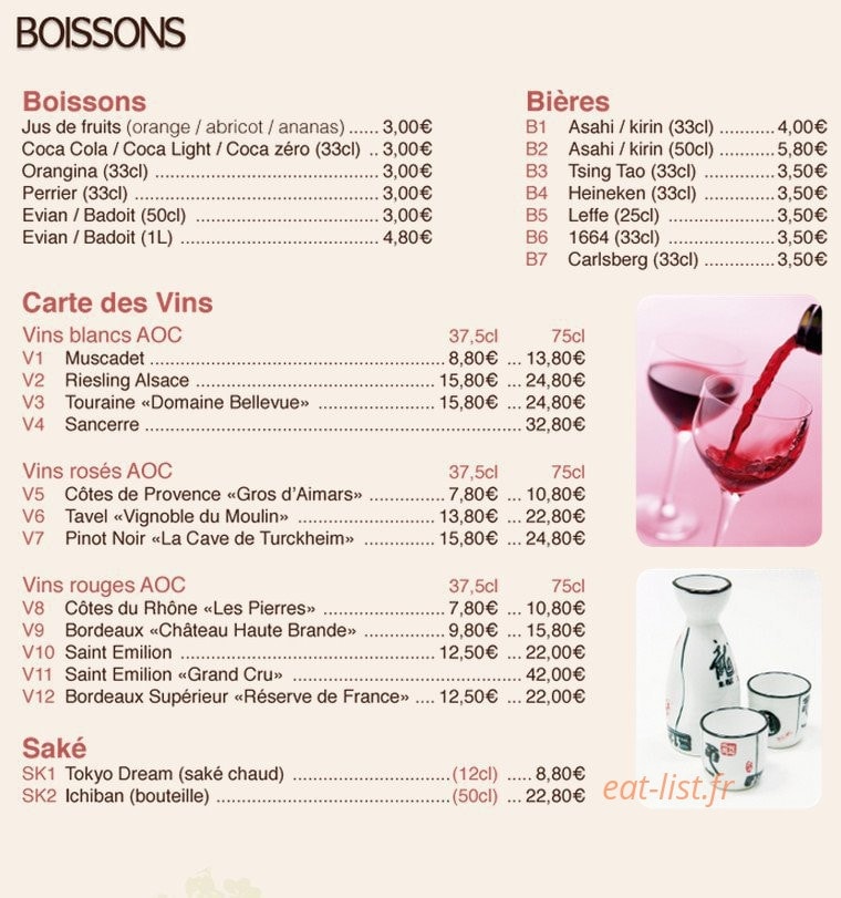 Sushi time — carte page 9
