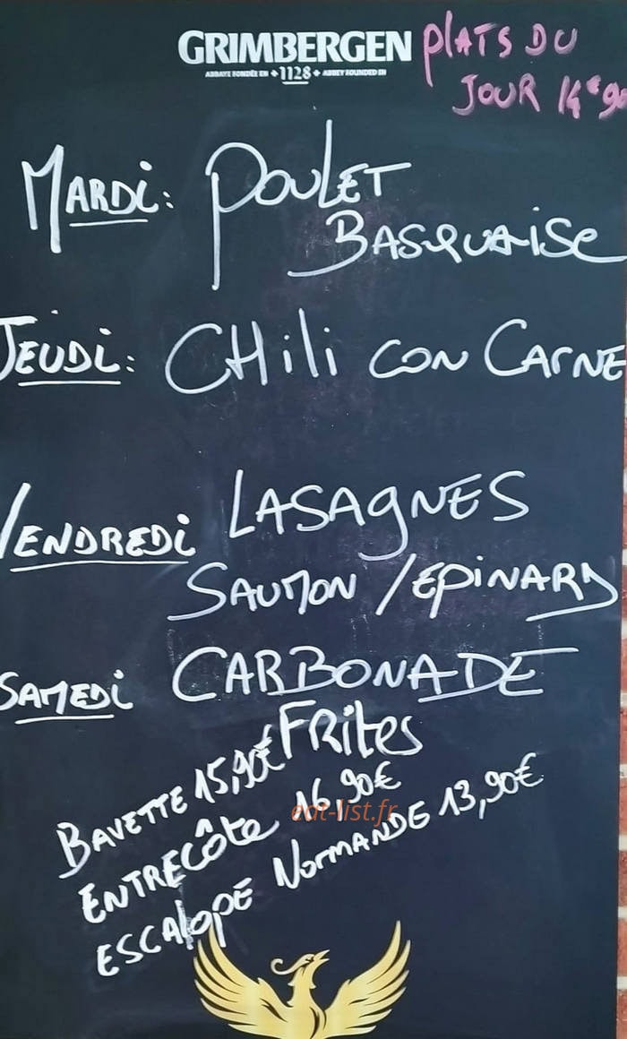 Le bistro de mon vieux — carte page 1