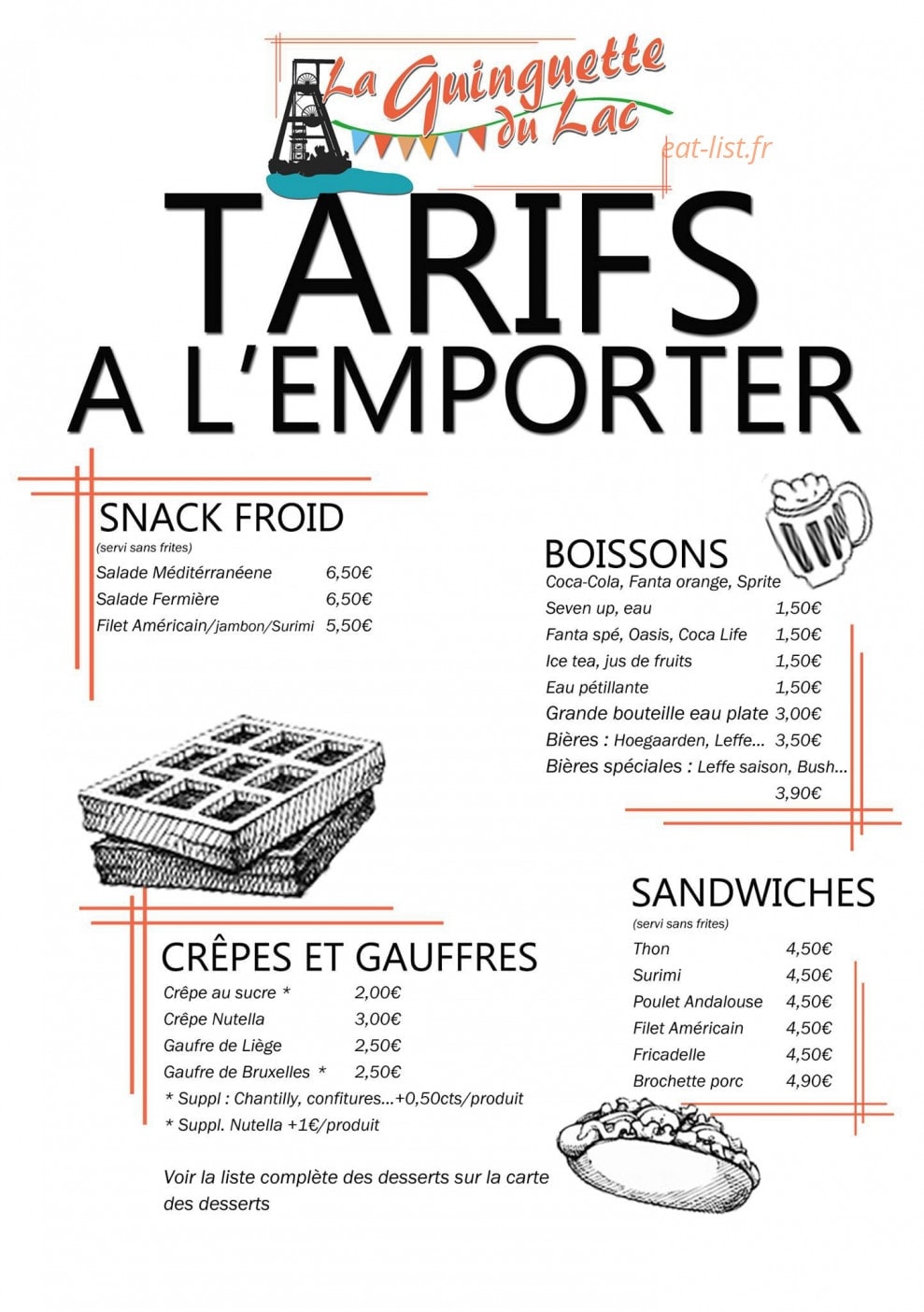 La Guinguette du Lac — carte page 3