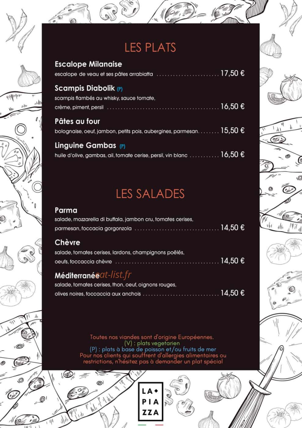 La Piazza — carte page 5