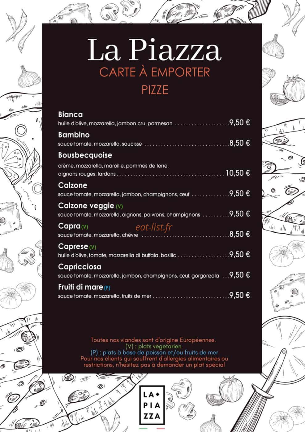 La Piazza — carte page 9