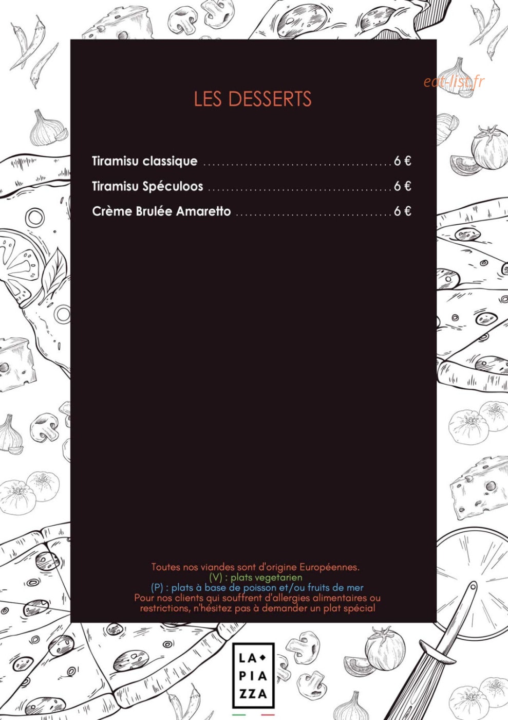 La Piazza — carte page 6