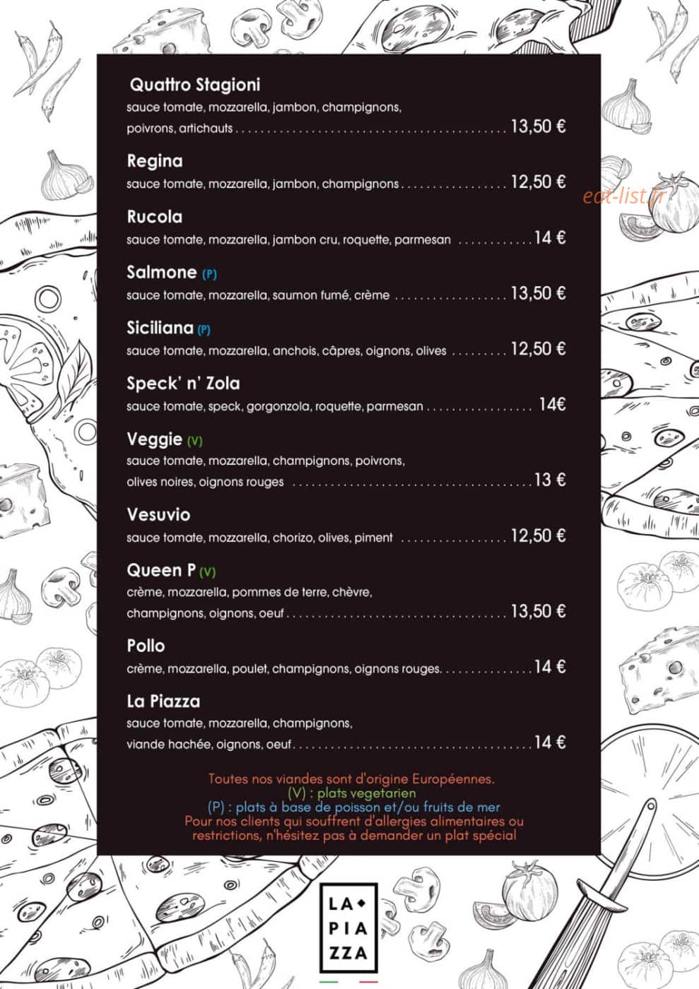 La Piazza — carte page 3