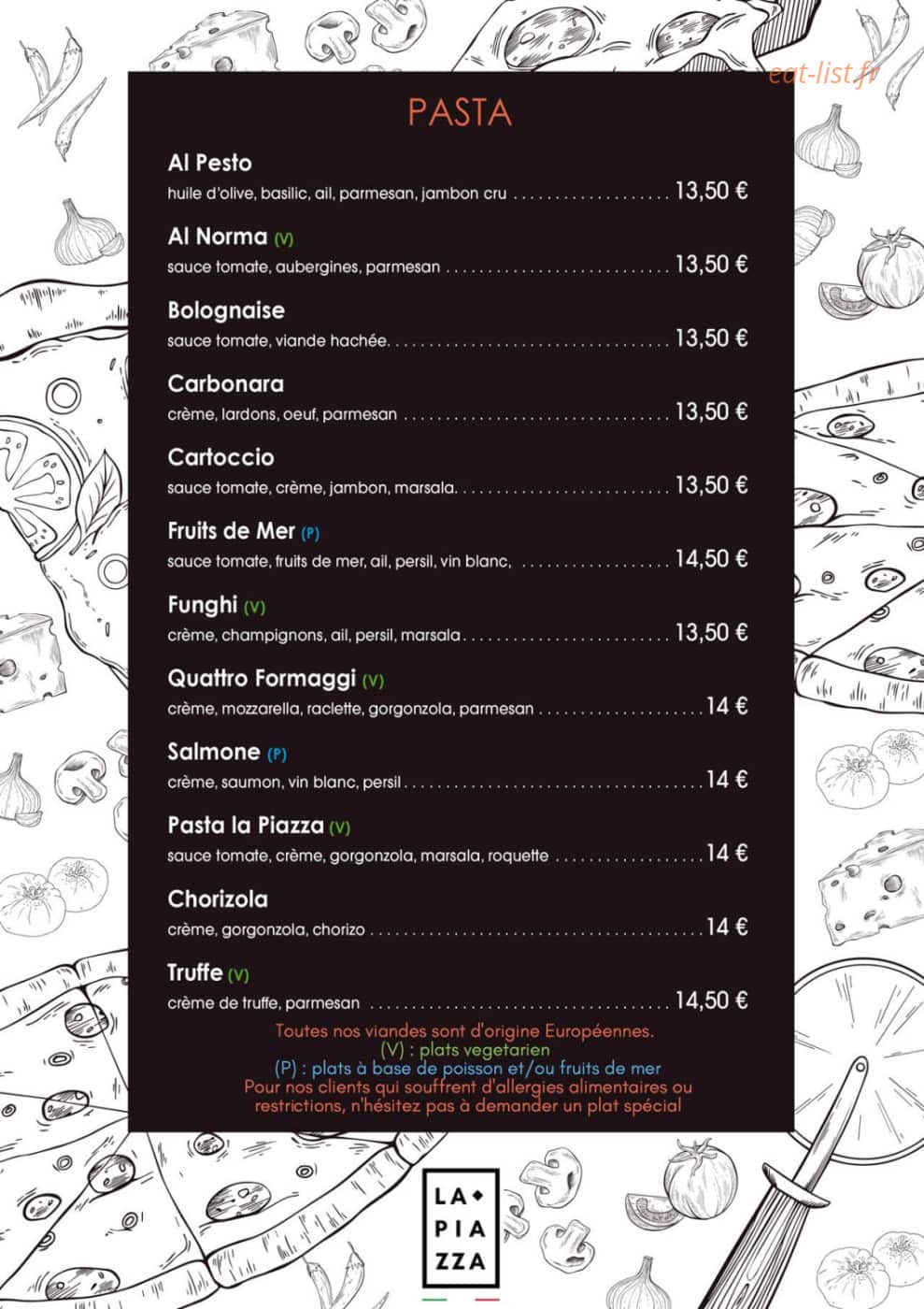 La Piazza — carte page 4