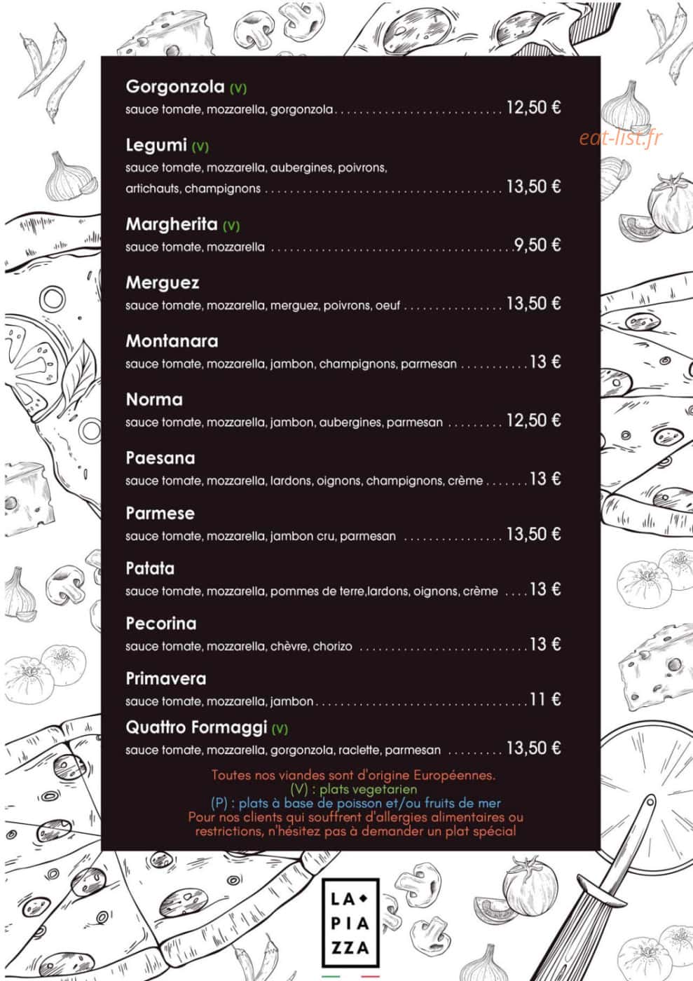 La Piazza — carte page 2