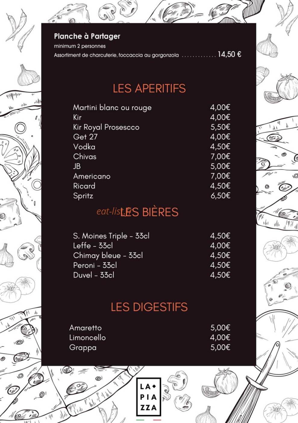 La Piazza — carte page 7