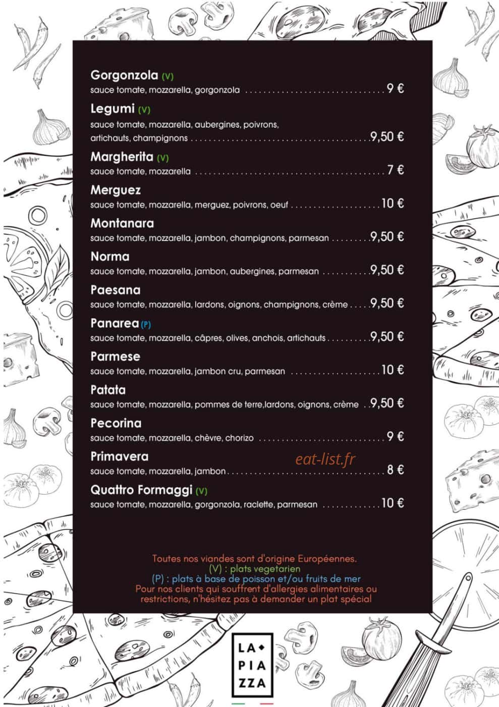 La Piazza — carte page 10