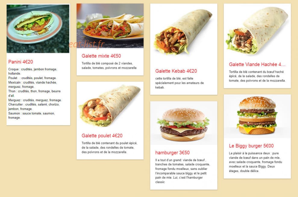 Angelo pizza — carte page 2