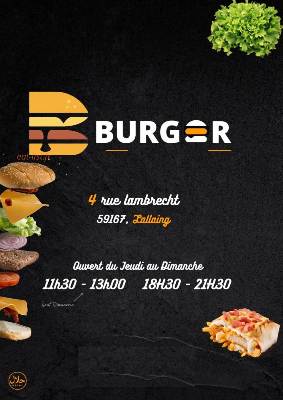 B burger — carte page 5