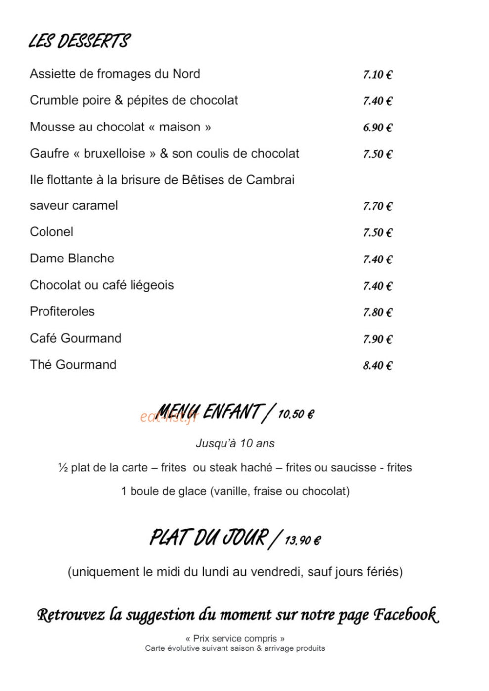 L'Autre Temps — carte page 2