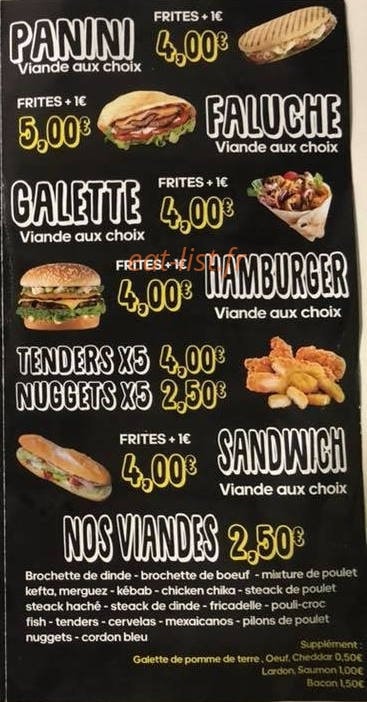 Tacos de Boussois — carte page 3