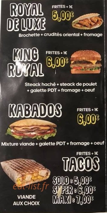Tacos de Boussois — carte page 2