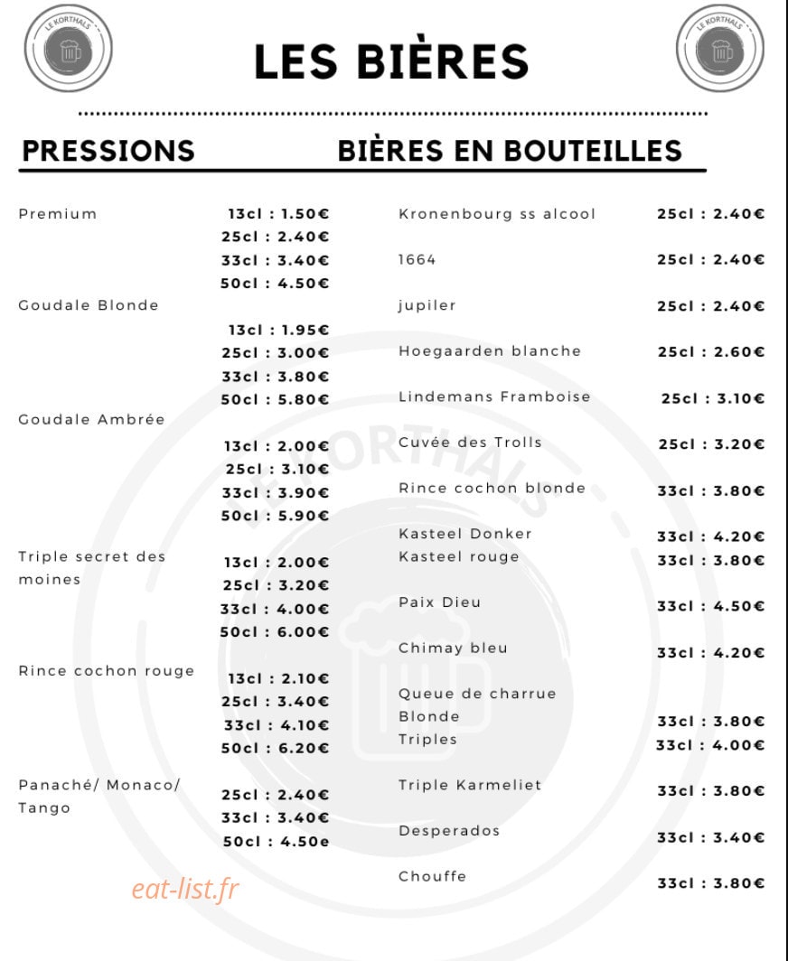 Le Korthals — carte page 9
