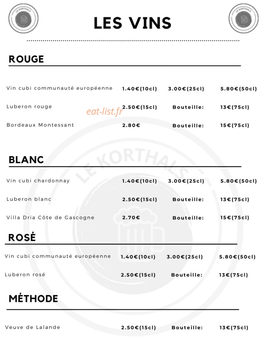 Le Korthals — carte page 10