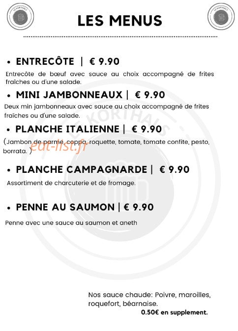 Le Korthals — carte page 2