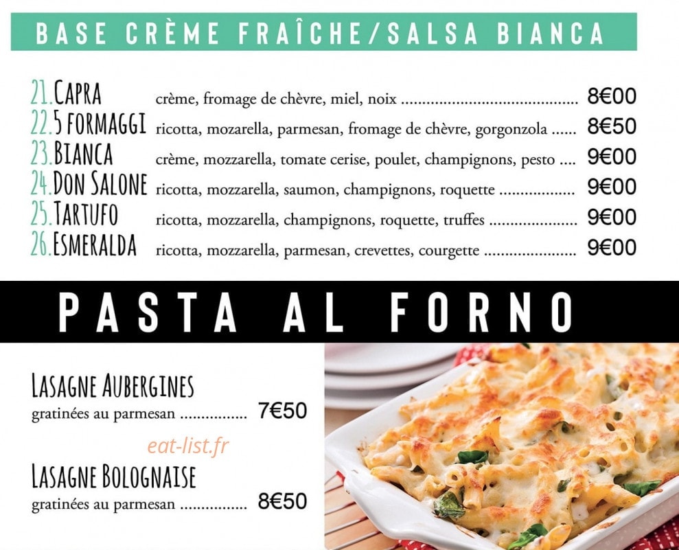 Costa Esmeralda pizzeria — carte page 2