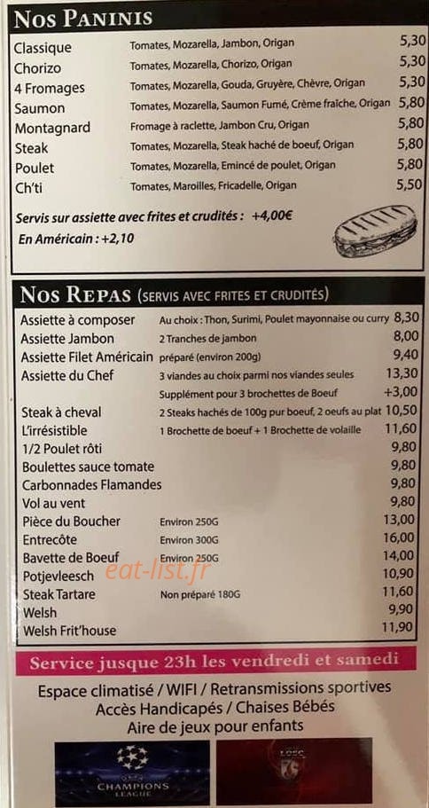 Frit'house — carte page 2