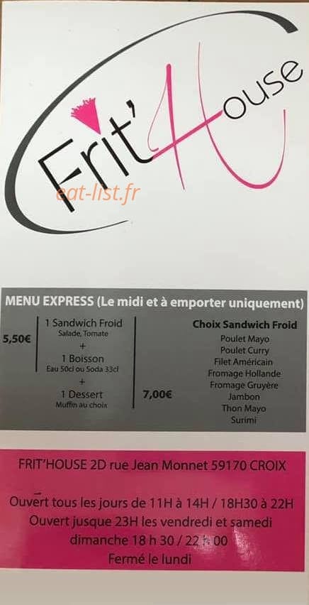 Frit'house — carte page 1