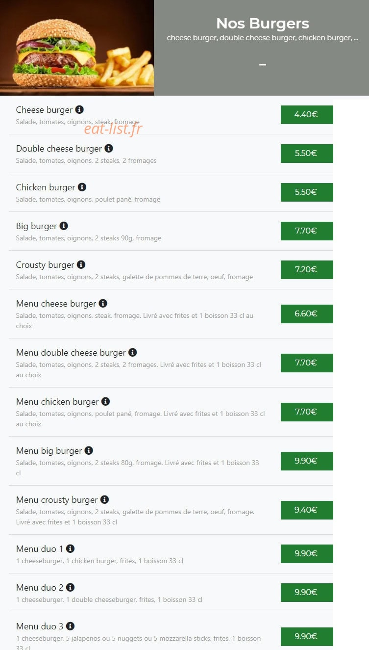 Potatoes Food — carte page 9