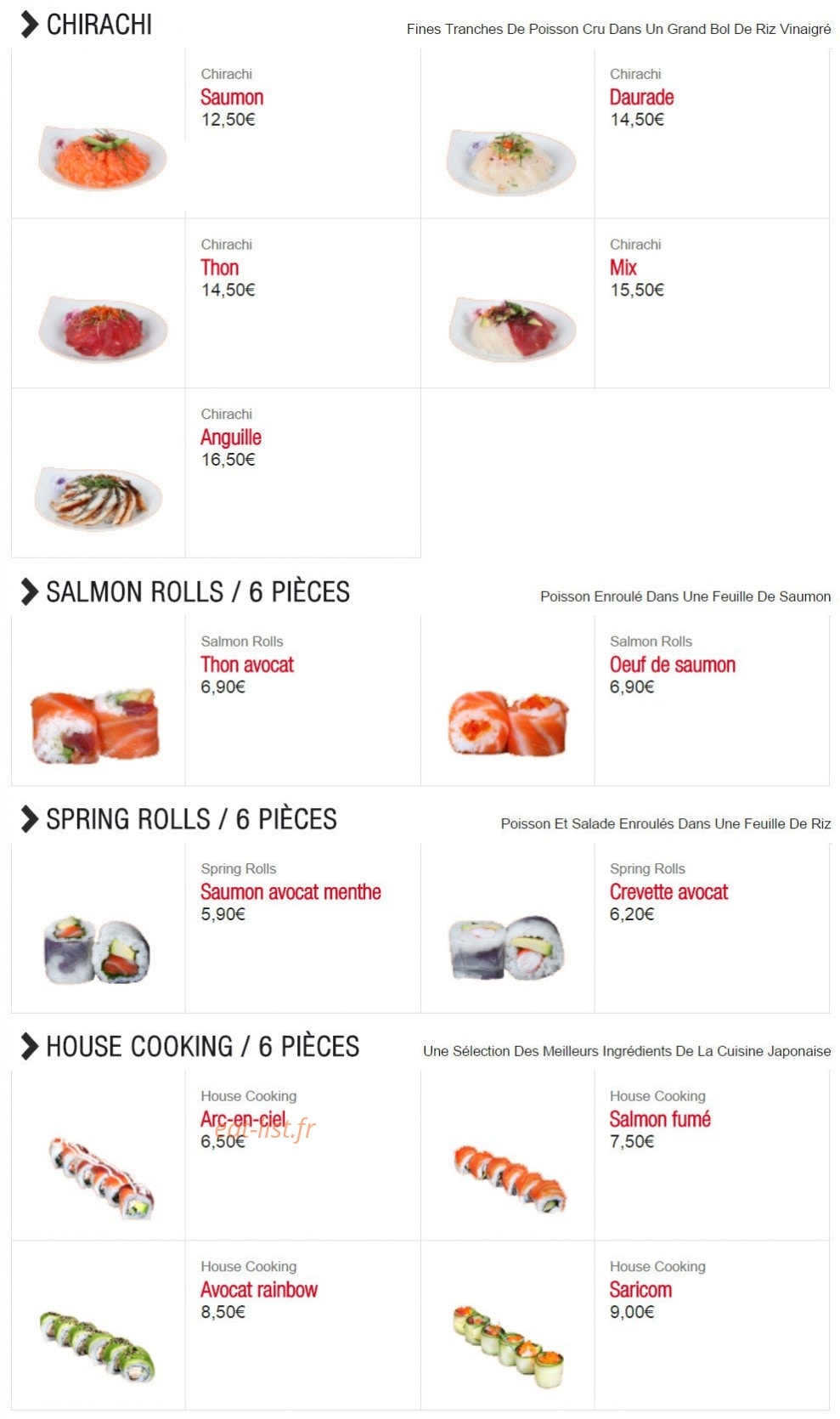Sushi boutik — carte page 9