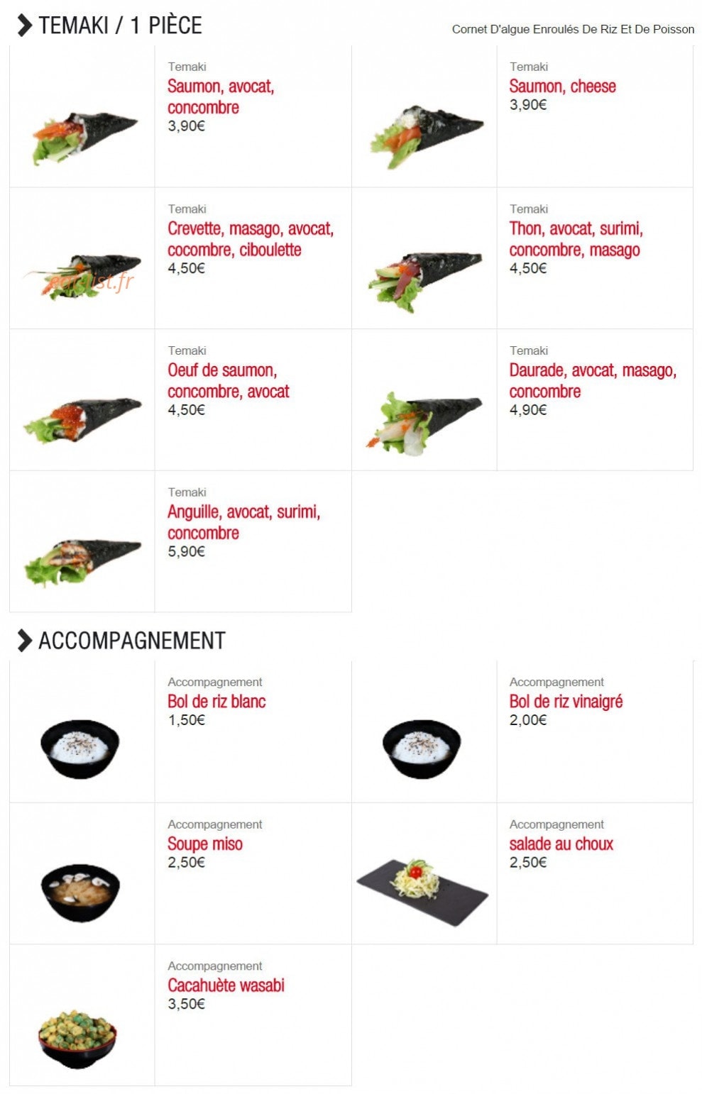 Sushi boutik — carte page 10