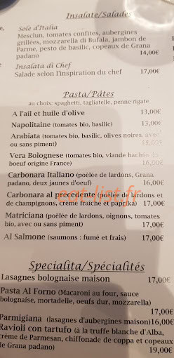 Trattoria di Adamo — carte page 1