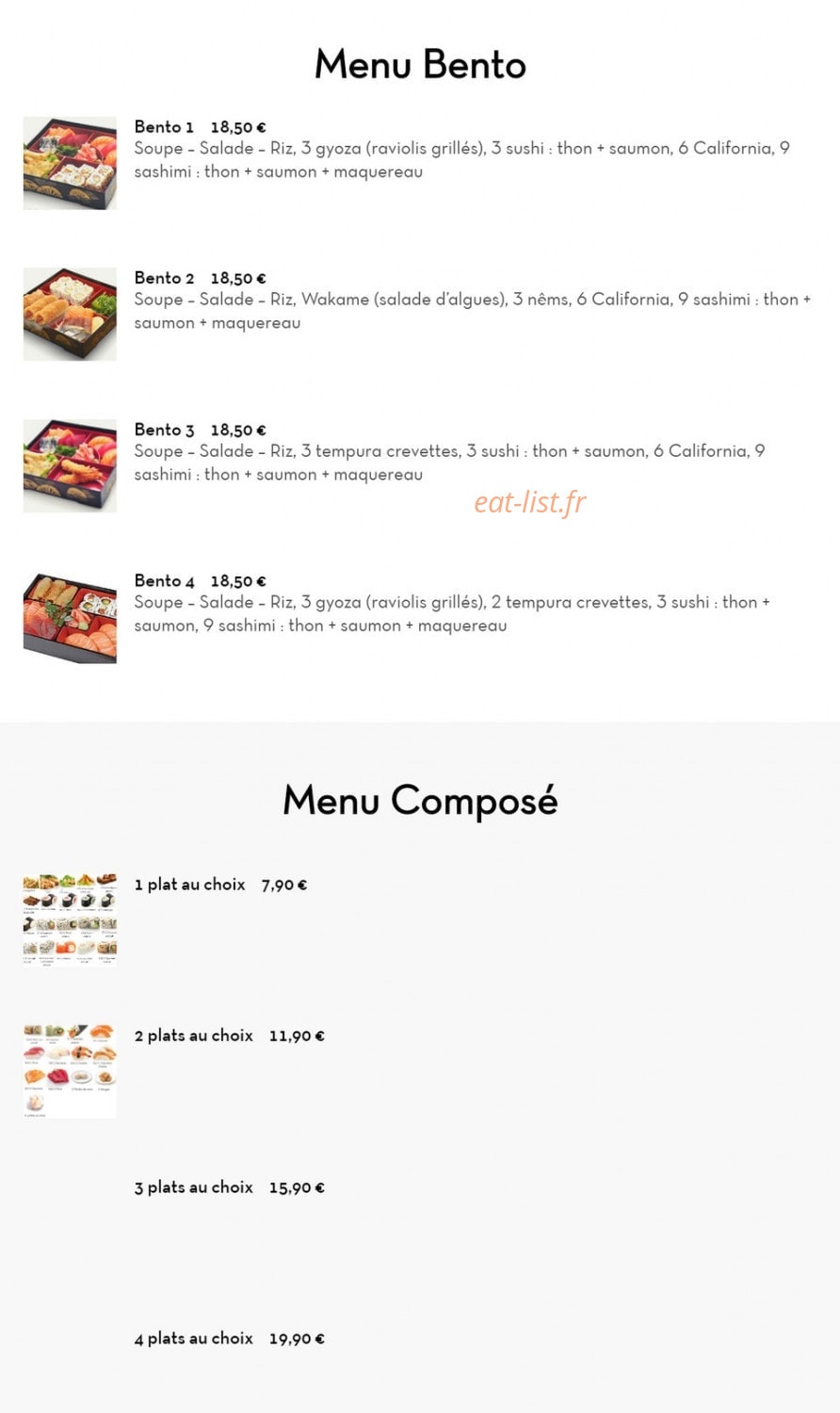 Ya-Mi Sushi — carte page 6